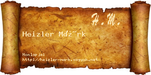 Heizler Márk névjegykártya
